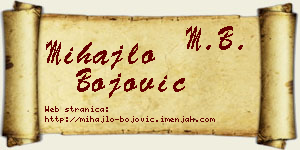 Mihajlo Bojović vizit kartica